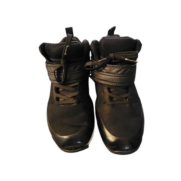 Riddell Heater Mid Strap Football Cleat Black White Kids Youth Size 2 - Picture 4 of 14